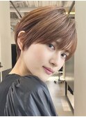 20代30代40代50代耳かけショート前髪なしハンサムショートカット