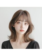 コネクトヘアデザイン バイ マツダ(CONNECT hair design by Matsuda) レイヤーカット　外はね　韓国　顔周りレイヤー