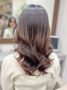 アミー 駒澤(Ammy komazawa) ミディアムコテ巻き風パーマ デジタルパーマ/韓国風パーマ 纐纈