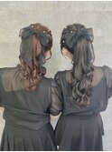 ポニーテール×でかリボン♪ヘアアレンジ