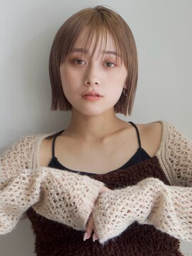 ガーデンヨコハマ(GARDEN YOKOHAMA) シースルー切りっぱなし外ハネボブイメチェンベージュブリーチ