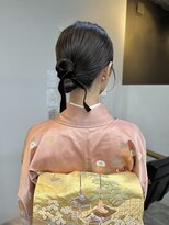 ヌープヘアーアイス(NUUP.hair ici)&nbsp;★結婚式パーティー着物でもタイトシニヨン
