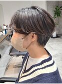 ハンサムショート/暗髪/簡単スタイリング/マッシュショート
