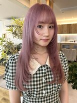 オアシス(oasis)&nbsp;松本市ピンクカラーレイヤーカット