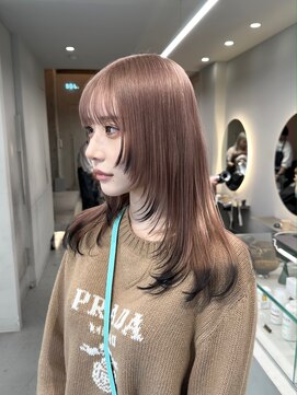 ソル ジングウマエ(SOL JINGUMAE) ミルクティーベージュダブルカラーグレージュカラーハイライト