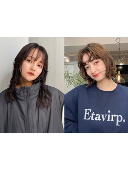 “黒髪・暗めカラー”でもオシャレな色味を楽しめる♪みずみずしい透明感【ハホニコTR+カラー\7000】