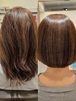 クララ カシハラ(CLALA Kashihara)&nbsp;髪質改善ビフォーアフター/白髪ぼかしカラー/美髪/艶髪