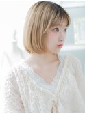 ハイトーンカラー艶感ストレート抜け感ボブc6越谷20代30代40代