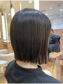 切りっぱなしボブ/ストレート/透明感/大人可愛い/外ハネ