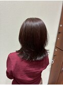ココアグレージュ艶カラー×髪質改善美シルエットくびれミディ