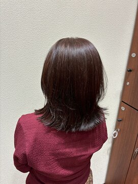 アクセ ココアグレージュ艶カラー×髪質改善美シルエットくびれミディ