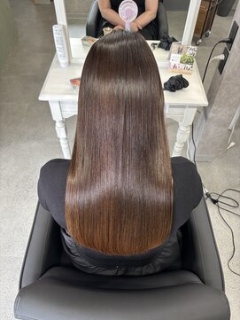 【かがみ】縮毛矯正/白髪ぼかしハイライト［町田駅/髪質改善］