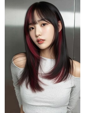 20代30代◎レッドメッシュレイヤーで艶感ミディ　錦糸町北口