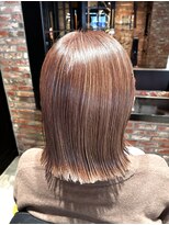 オーガニック アトリエ 大宮(organic+atelier)&nbsp;春色ふんわりハイライト白髪染め×美髪ボブ◎30代40代透明感