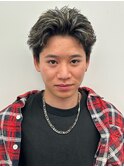 ハイライトメッシュピンパーマスパイキーショート