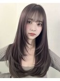 ココアベージュ/オリーブグレー/小顔/黒髪[立川/髪質改善]
