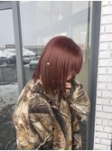 ブリーチなしダブルカラー　ピンクブラウン