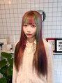 ヘアー アレス(hair ales)&nbsp;[赤×青×シマシマ]誰とも被らない自分だけのカラーに！