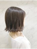 外ハネが可愛い切りっぱなしワンレンボブ【表参道青山原宿】