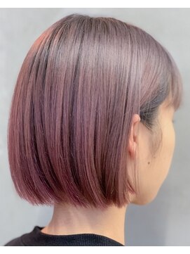 ボブ ピンク グレージュ グラデーションカラー フレンチボブ L テトヘアー Teto Hair のヘアカタログ ホットペッパービューティー