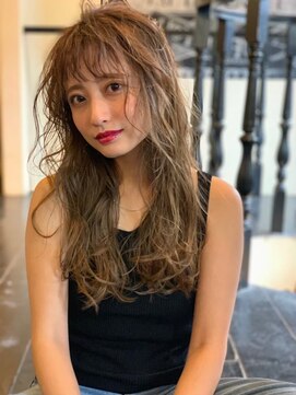 オースティン 錦糸町(AUSTIN) 大人かわいい前髪セシルカットココアブラウンフリンジウェーブ