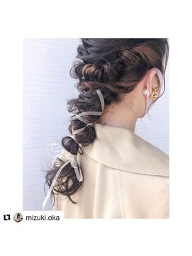 アパートメントヘアー ゆるふわ紐アレンジ☆