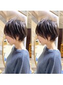 20代30代40代大人可愛い小顔丸み前下がりショート 川崎