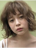 レイヤーボブパーマ/大人ガーリー