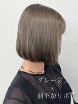 ソア 渋谷(soar)&nbsp;20代30代大人可愛い艶感グレージュ切りっぱなしショート