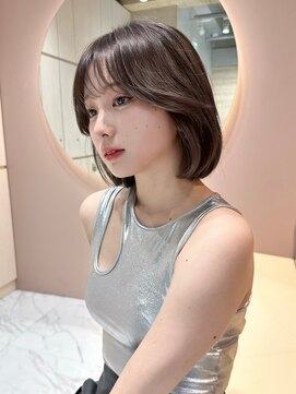 グロー オオミヤ アネックス 大宮(GLROW OMIYA ANNEX) メルティカラー×顔周りボブ縮毛矯正レイヤーカット[大宮]