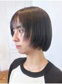 顔周りレイヤー美髪おくれ毛ミディアムショートボブ_ba499051