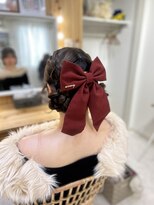 グラムール(Gramour)&nbsp;編み込みツインお団子