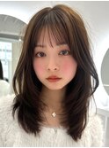 ハイライトカラーミルクティーベージュケアブリーチダブルカラー