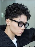 フェザーショートフェザーパーマニュアンスパーマショートヘア