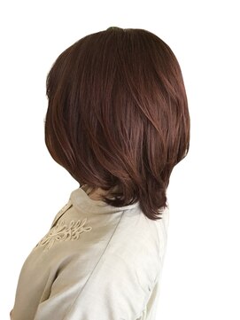 ヘアーズファイン(hair's fine) 20代30代◎赤ブラウンミディアムウルフ