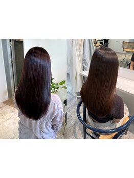 髪質改善オイルストレートで自然な美髪に*[千葉/縮毛矯正/トリートメント/ブリーチ/ダブルカラー/学割U24]