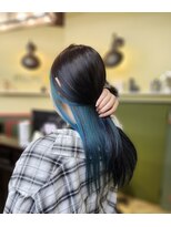 キュアケー(cureK)&nbsp;インナーカラー　ブルーブラック×ターコイズ