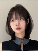 ミディアムヘア韓国ボブタッセルボブレイヤーボブデザインカラー