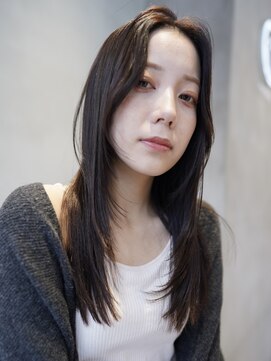 ニコ トウキョウ 渋谷(nico TOKYO) ロングレイヤーカット顔周りレイヤーウルフハッシュカット韓国