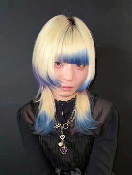 エゴ 池袋(EGO) ウルフカット デザインカラー