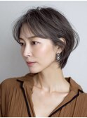 大人ショート白髪ぼかし脱白髪染め30代40代50代