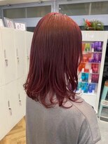 コンティロミー(CONTI ROMMY.) ミディアムレイヤー全頭ブリーチチェリーレッド☆20代~50代