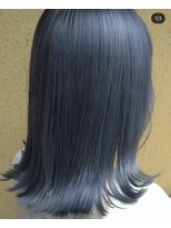 ジュラク(JURAKU)&nbsp;外ハネ×スモークネイビーブルーカラー