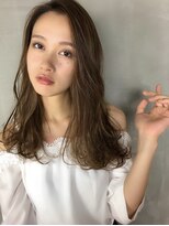 アン 登戸(un)&nbsp;グレージュカラー×ローグラセミロング【登戸髪質改善】