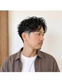 大人メンズツーブロックナチュラルショート 30代 40代 50代 60代