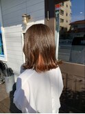 オレンジインナーボブ