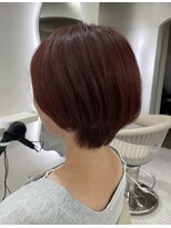 シャルプラス(SHALU+)&nbsp;【太田】ブリーチなしダブルカラー暖色系レッド ［町田/町田駅］
