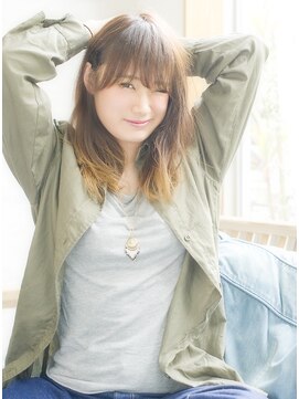 ベイルーム(BAYROOM by HONEY omotesando) 【ＢＡＹＲＯＯＭ横浜】カッコ可愛い流し前髪×ラフミディ