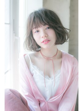 ミンクス 青山店(MINX) ハイトーングレージュのふんわり柔らかボブ