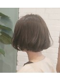 ＊前下がりショートボブ×グレージュ　辻幸奈　表参道/青山